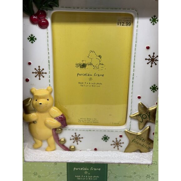 Disney Winnie the Pooh Porcelain 4x6 Picture Frame Nursery Decor Holiday - Picture 2 of 4